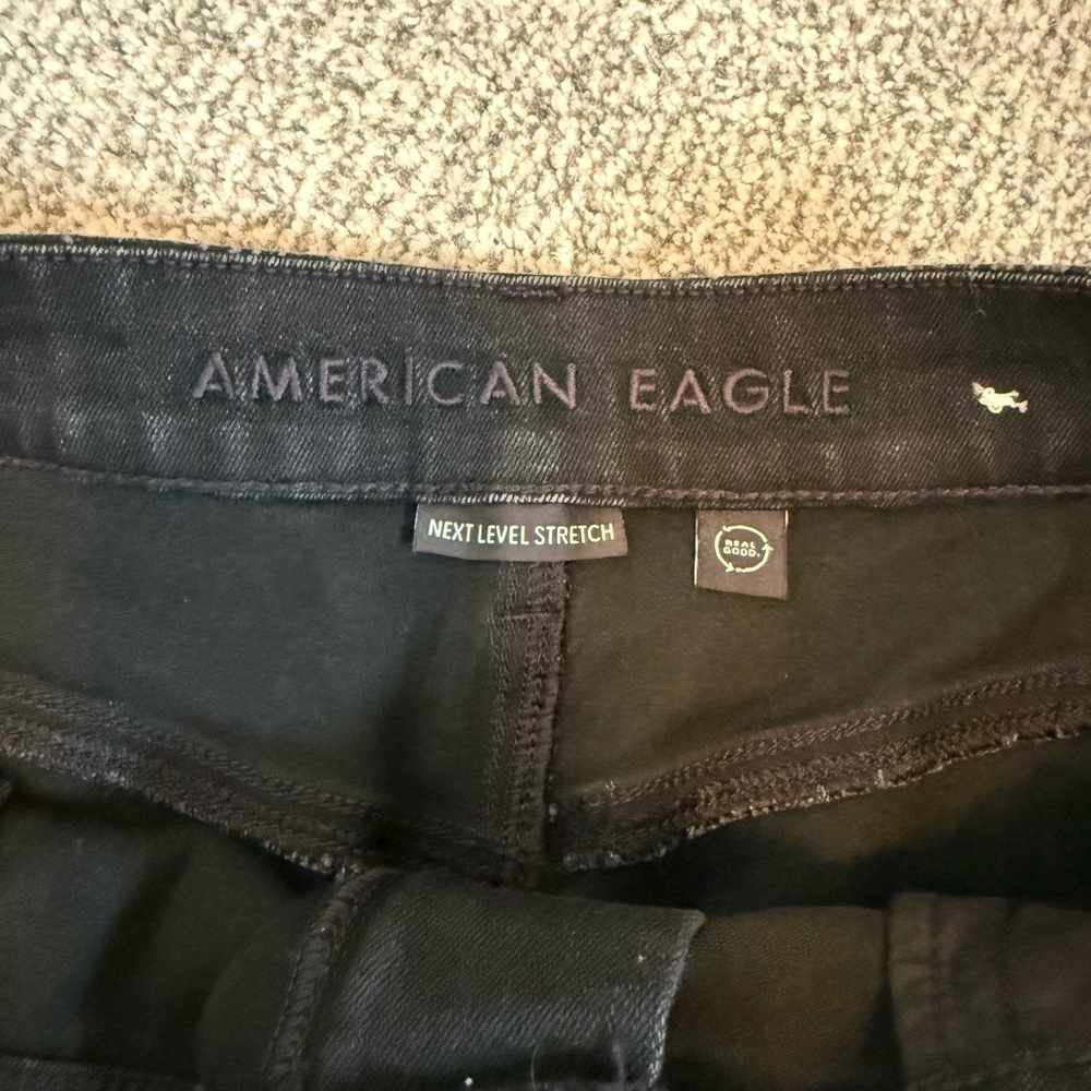 American Eagle Outfitters Black Distressed Shorts - Picture 4 of 5